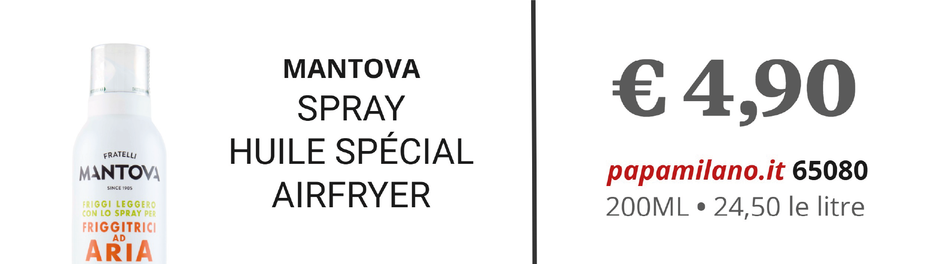 MANTOVA SPRAY HUILE SPÉCIAL AIRFRYER